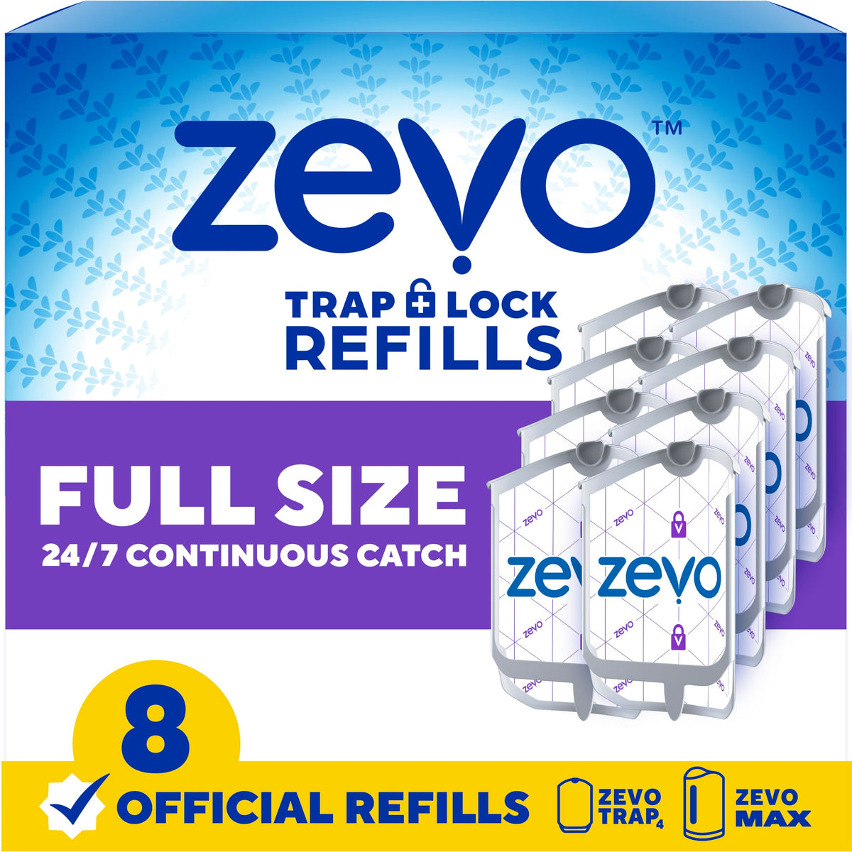 ZEVO refill packaging view for easy replacement and sustained pest control.