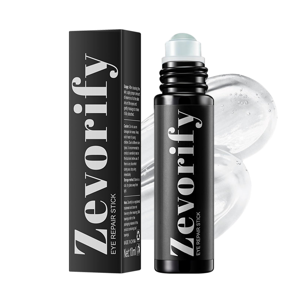 Zevorify Eye Repair Stick cooling under-eye area for a refreshed, depuffed look.