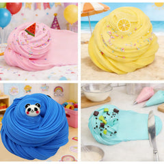ZeweierSlime butter slime kit charms and add-ins display for easy customization.