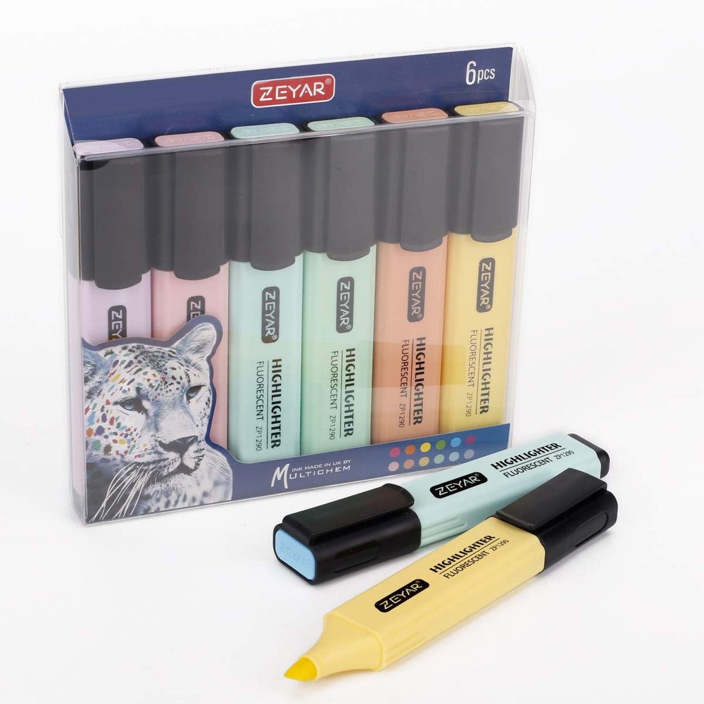 ZEYAR Highlighter Morandi tones for subtle page accents.