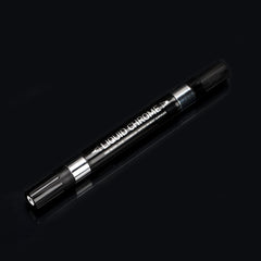 ZEYAR marker on glass creates a vivid chrome finish with a water-resistant look