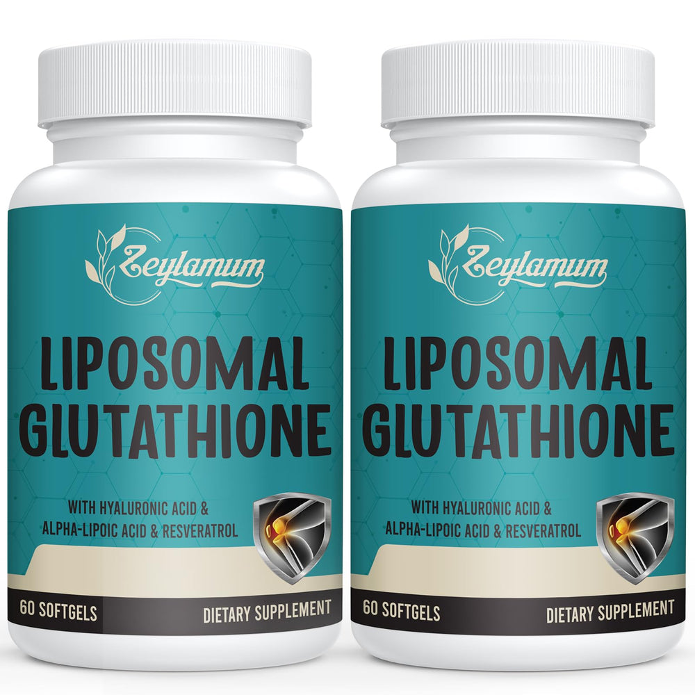 Zeylamum 2400mg liposomal glutathione softgels bottle showing high absorption formulation