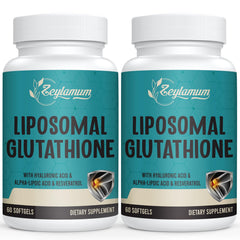 Zeylamum 2400mg liposomal glutathione softgels bottle showing high absorption formulation