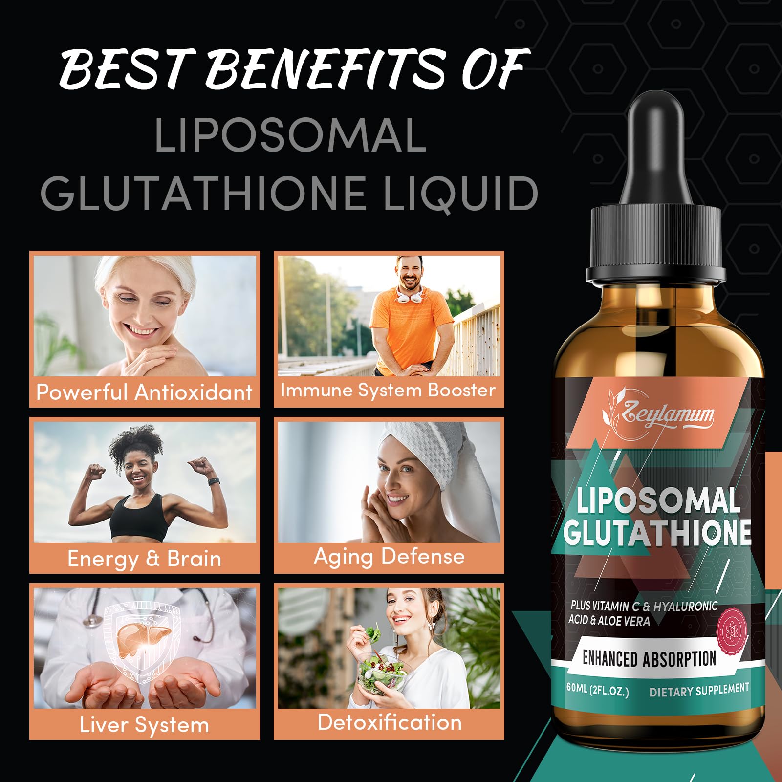 Zeylamum liposomal glutathione bottle on nightstand indicating daily ritual.
