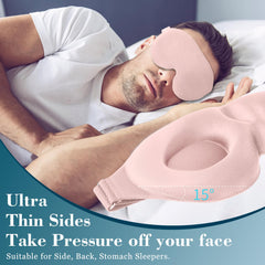 ZGGCD Sleep Mask adjustable dual-buckle strap stays in place