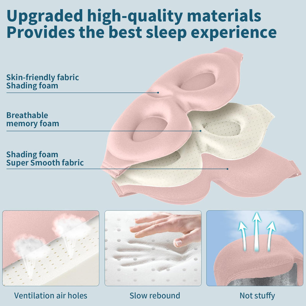 ZGGCD Sleep Mask full-coverage eye area protects makeup and lashes