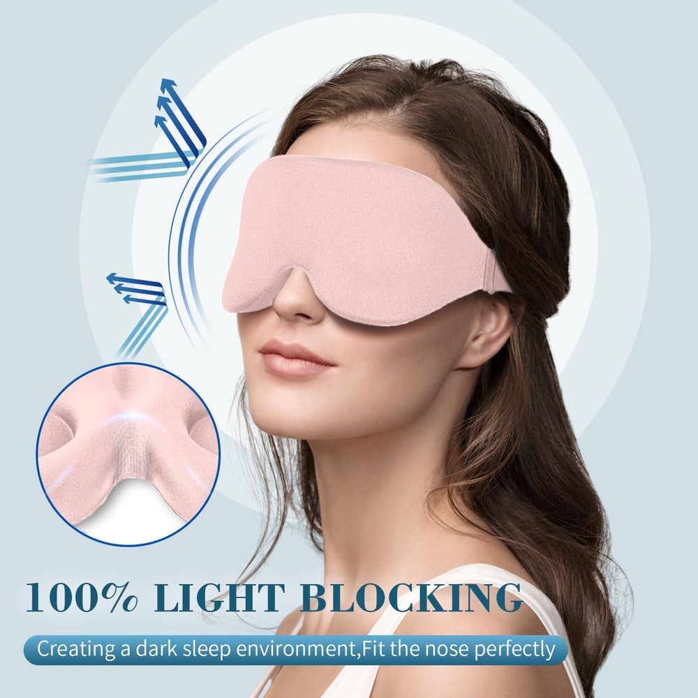 ZGGCD Sleep Mask nose-area design blocks light for full darkness
