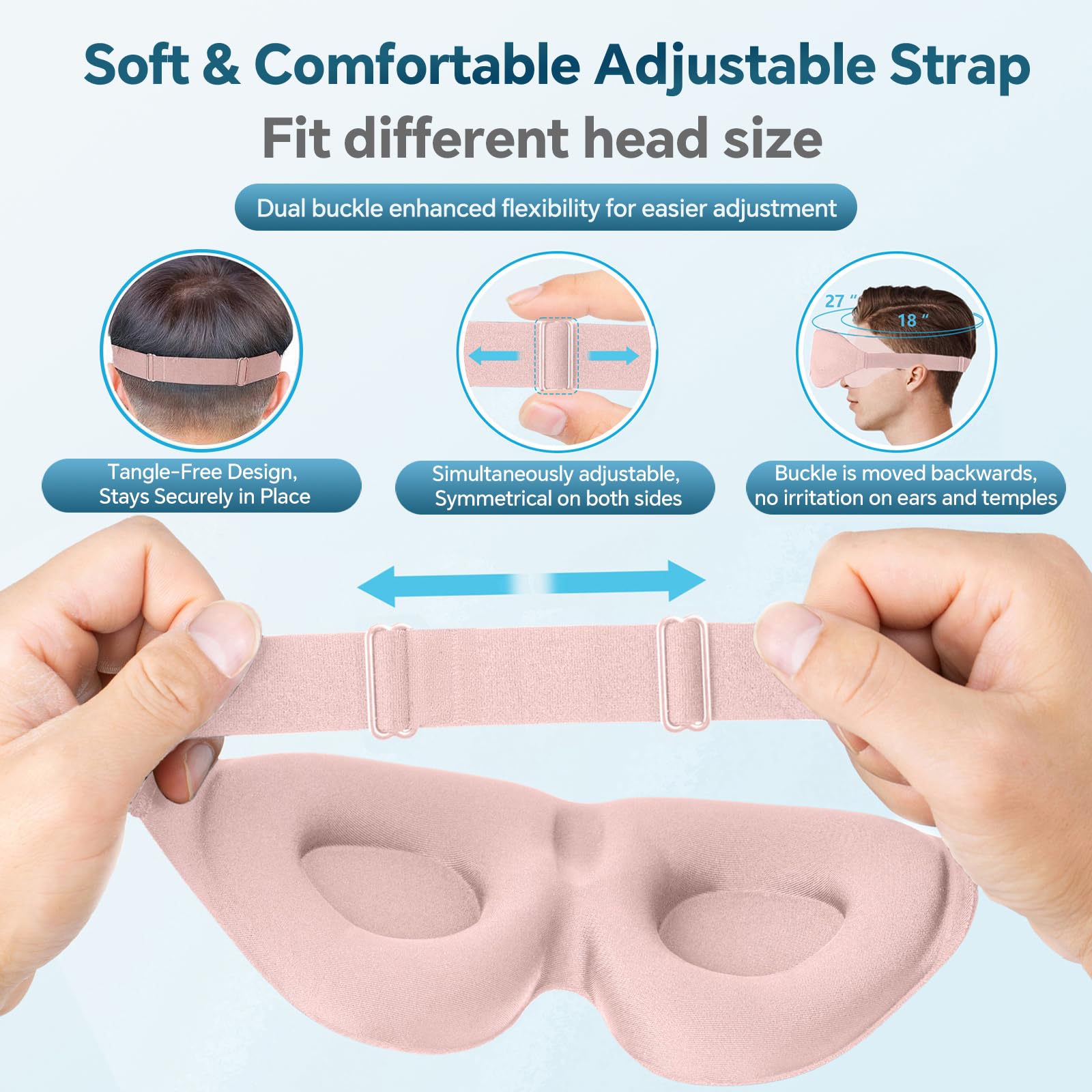 ZGGCD Sleep Mask travel-ready for flights and naps