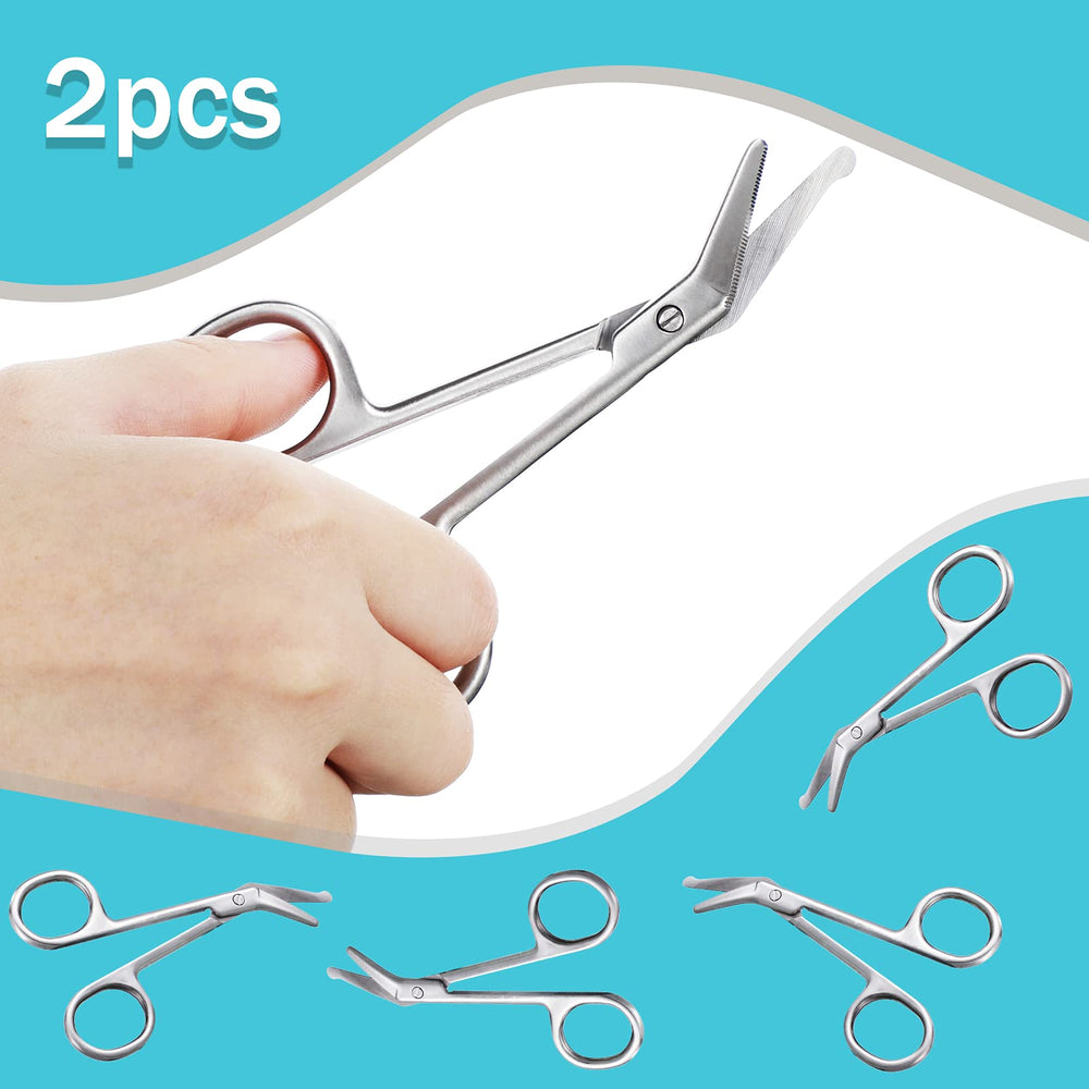 Zhehao nursing scissors compact size fits a stethoscope case for on-the-go care.
