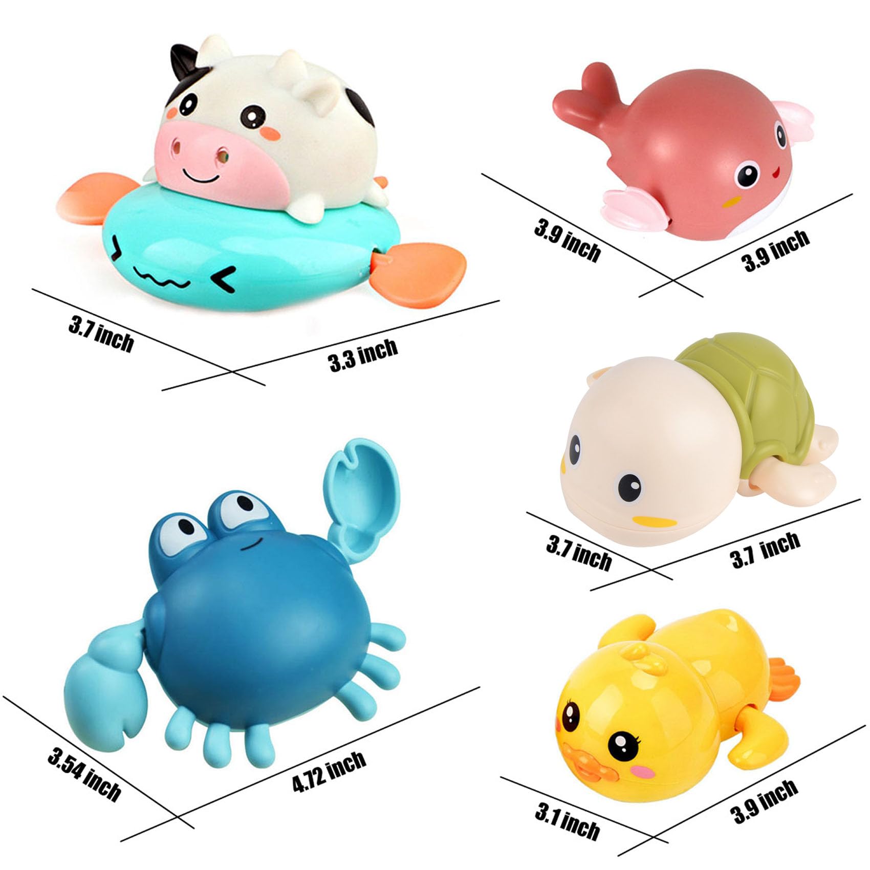 ZHFUYS bath toy turtle gliding across water for little swimmers.