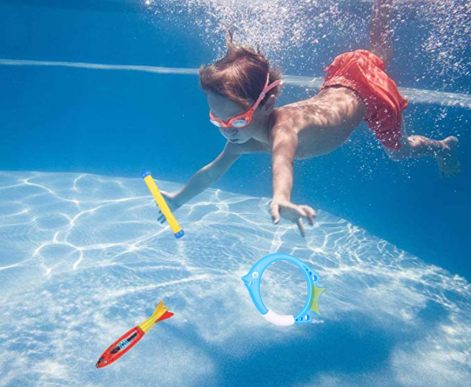 ZHFUYS packaged pool toy set for easy storage and quick setup after the pool party