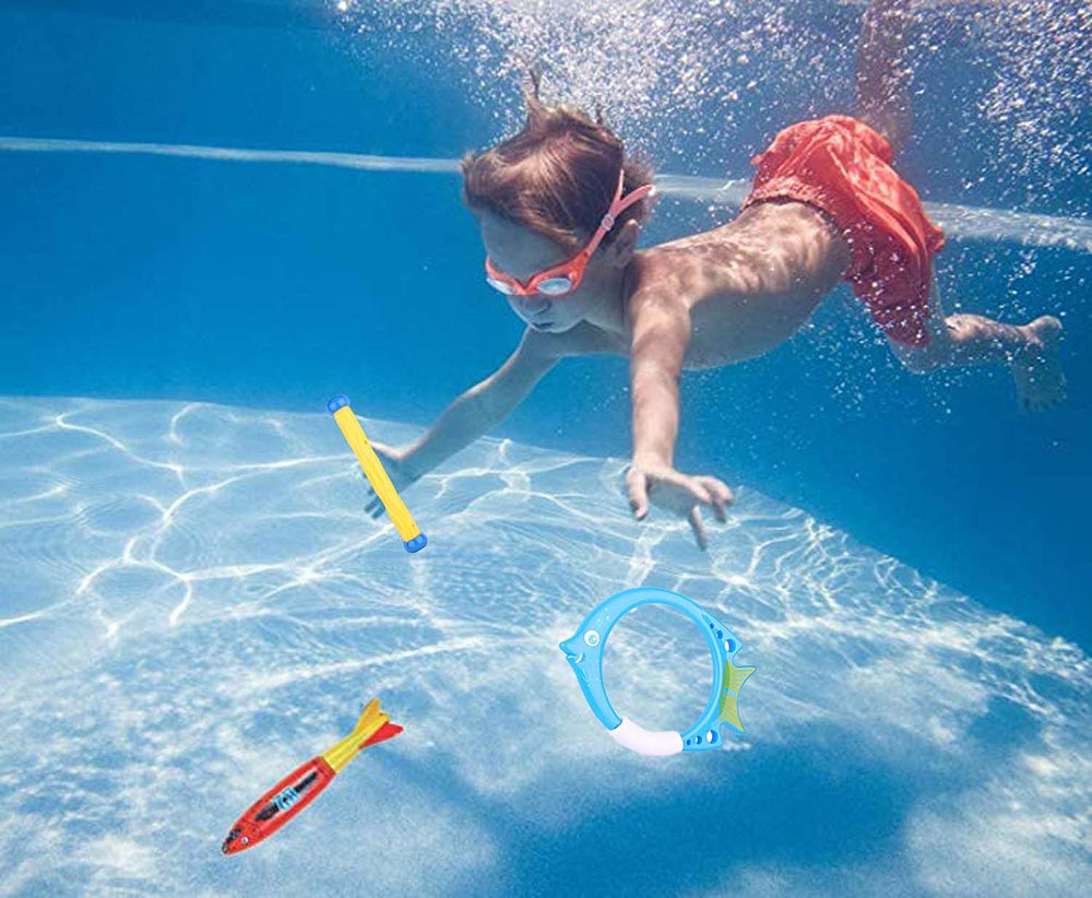 ZHFUYS packaged pool toy set for easy storage and quick setup after the pool party