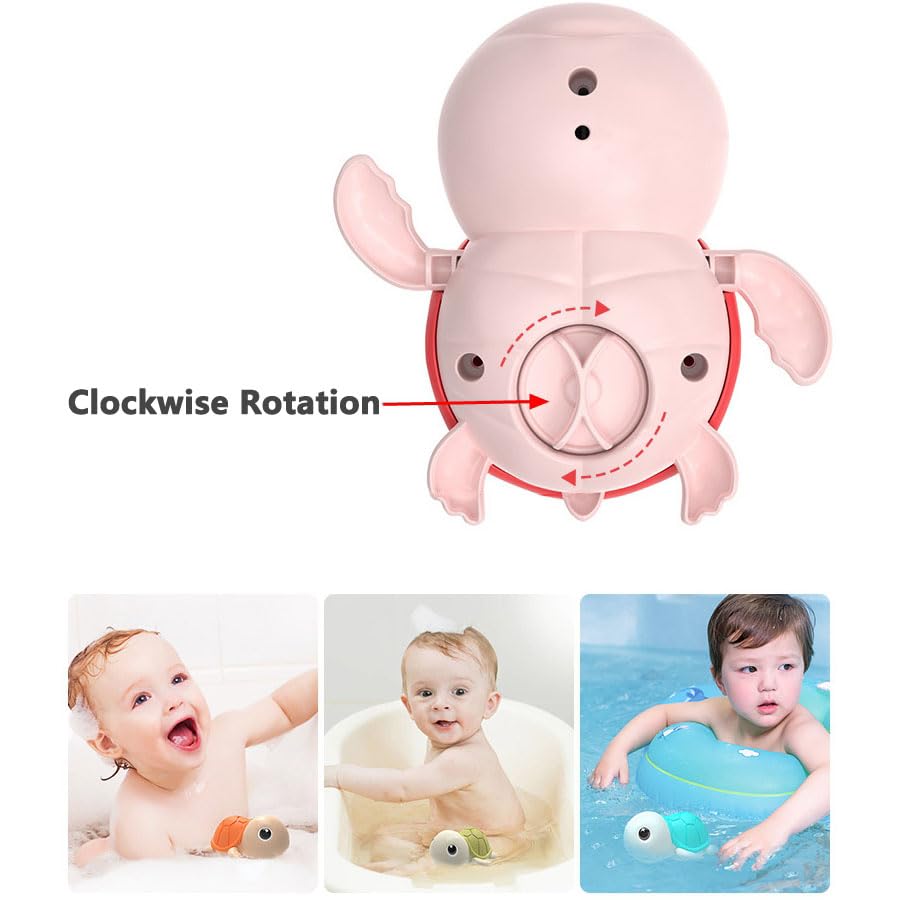 ZHFUYS wind-up tub toy knob turning powers water movement.