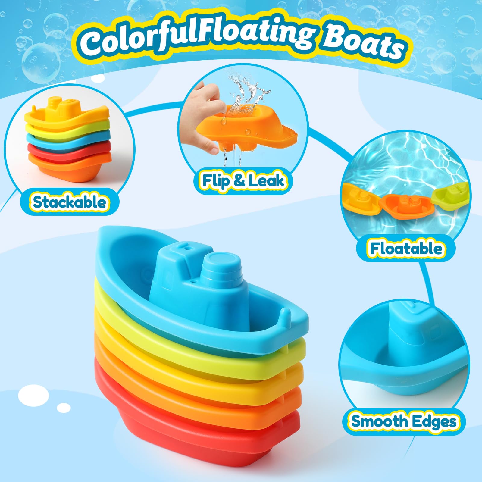 ZHIHUAN baby bath toy set makes a thoughtful toddler gift.