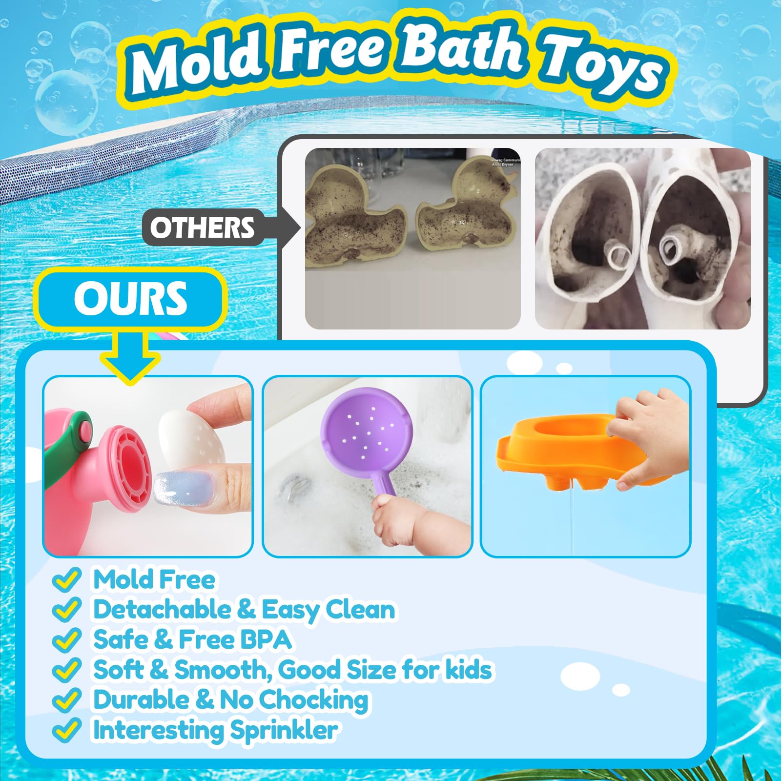 ZHIHUAN water bottle toy invites scooping and pouring play.