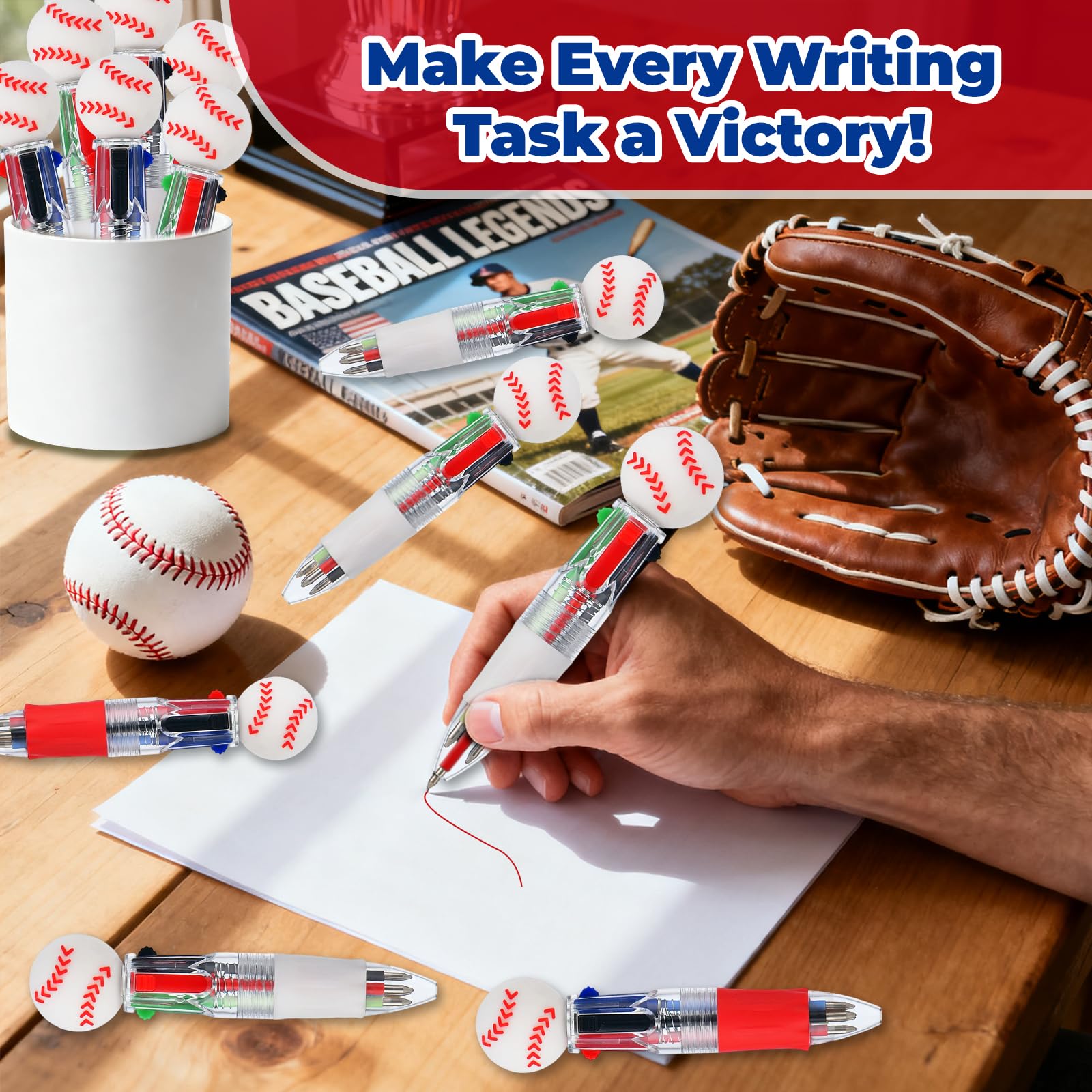 Zhirlyn baseball pens suited for school events and stocking stuffers