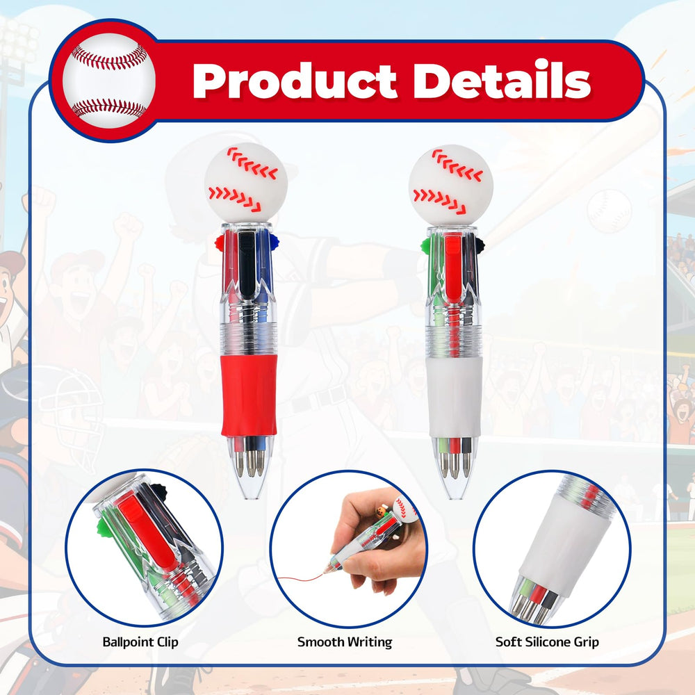 Zhirlyn baseball pens with classic design and toppers for gifts