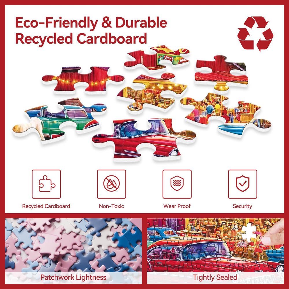 Zhiseoyi Night Car Life puzzle during assembly with chunky, durable pieces
