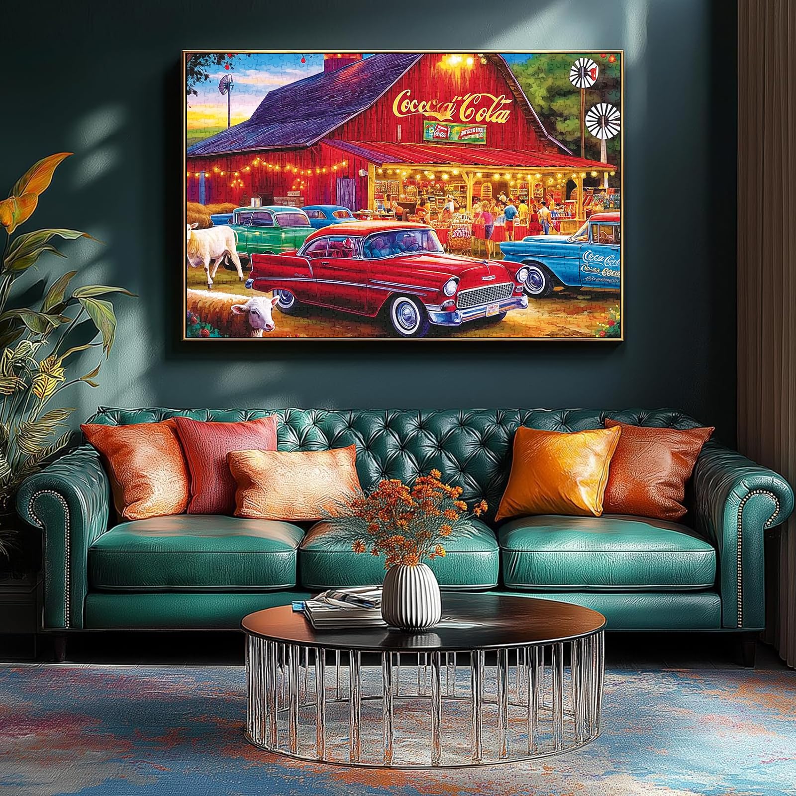 Zhiseoyi Night Car Life puzzle framed finish doubles as wall art