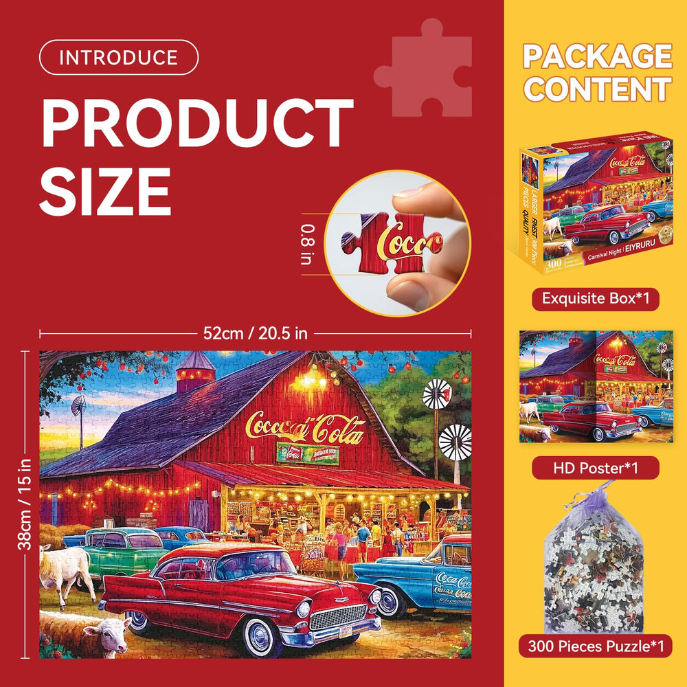 Zhiseoyi Night Car Life puzzle pieces spread for focused assembly