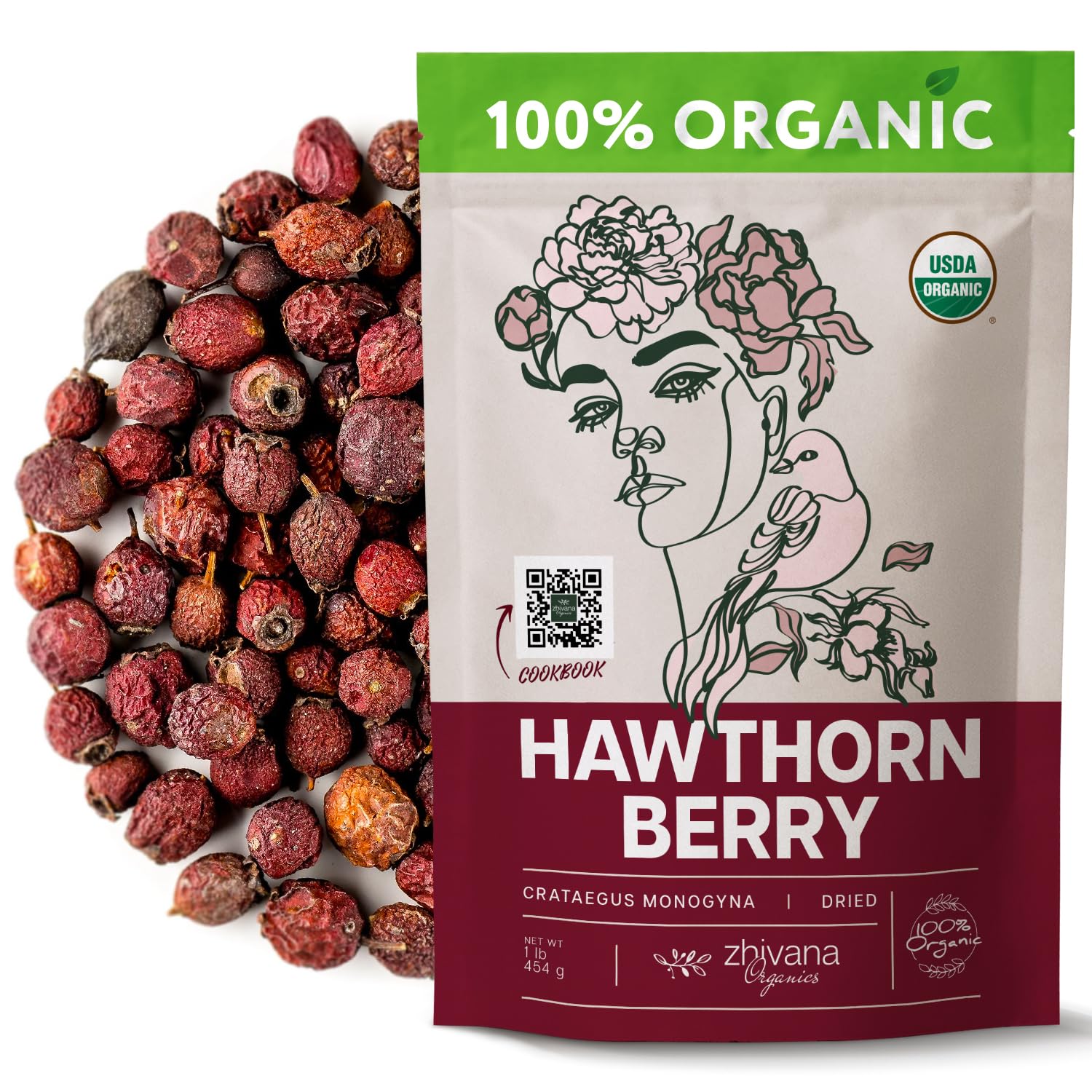 Zhivana Organics Hawthorn Tea bundle ready for a calming ritual and heart support.