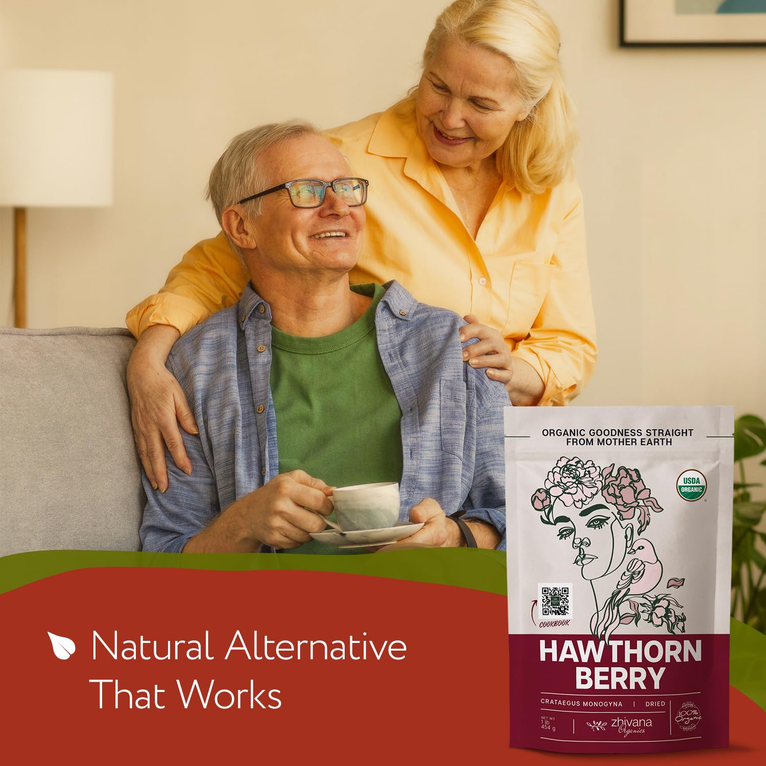 Zhivana Organics Hawthorn Tea sourced from ecologically clean Ukrainian regions.