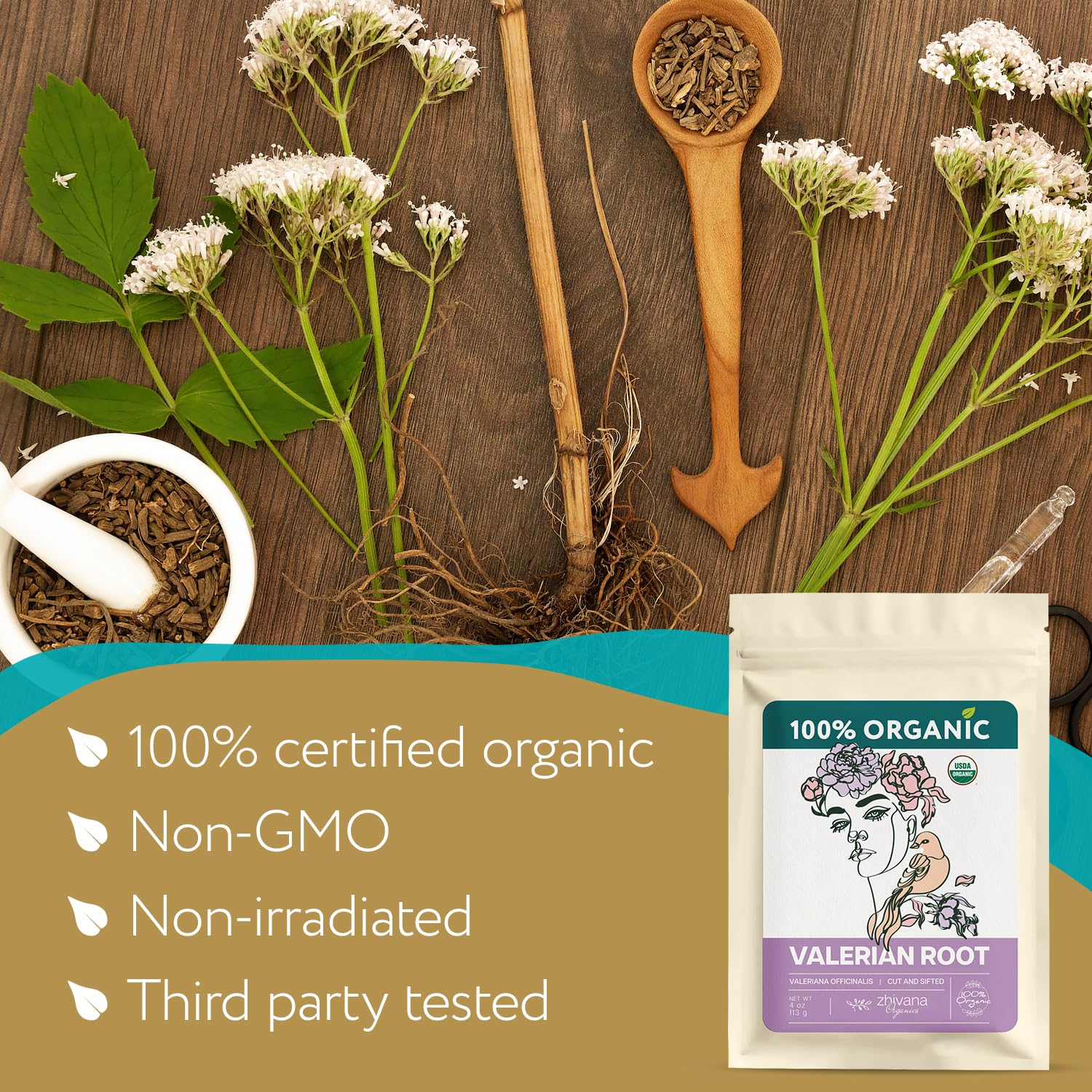 Zhivana Organics organic packaging highlights purity and eco-friendly sourcing.