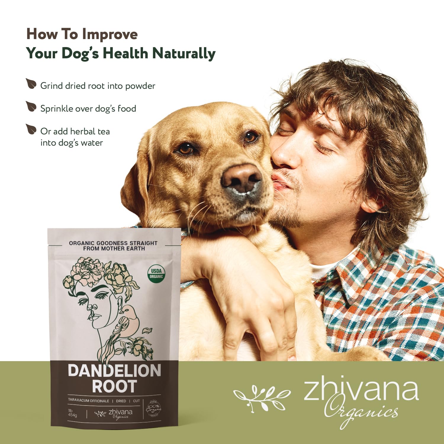 Zhivana Organics ready-to-brew dandelion root tea for gentle daily rituals