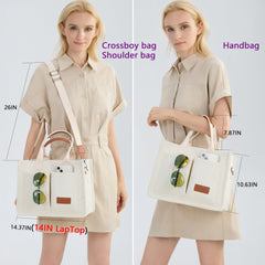 ZHMO tote bag with inner cup holder for beverages during busy days