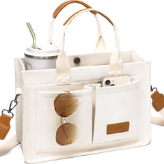 ZHMO canvas tote bag featuring laptop compartment for professionals on the go