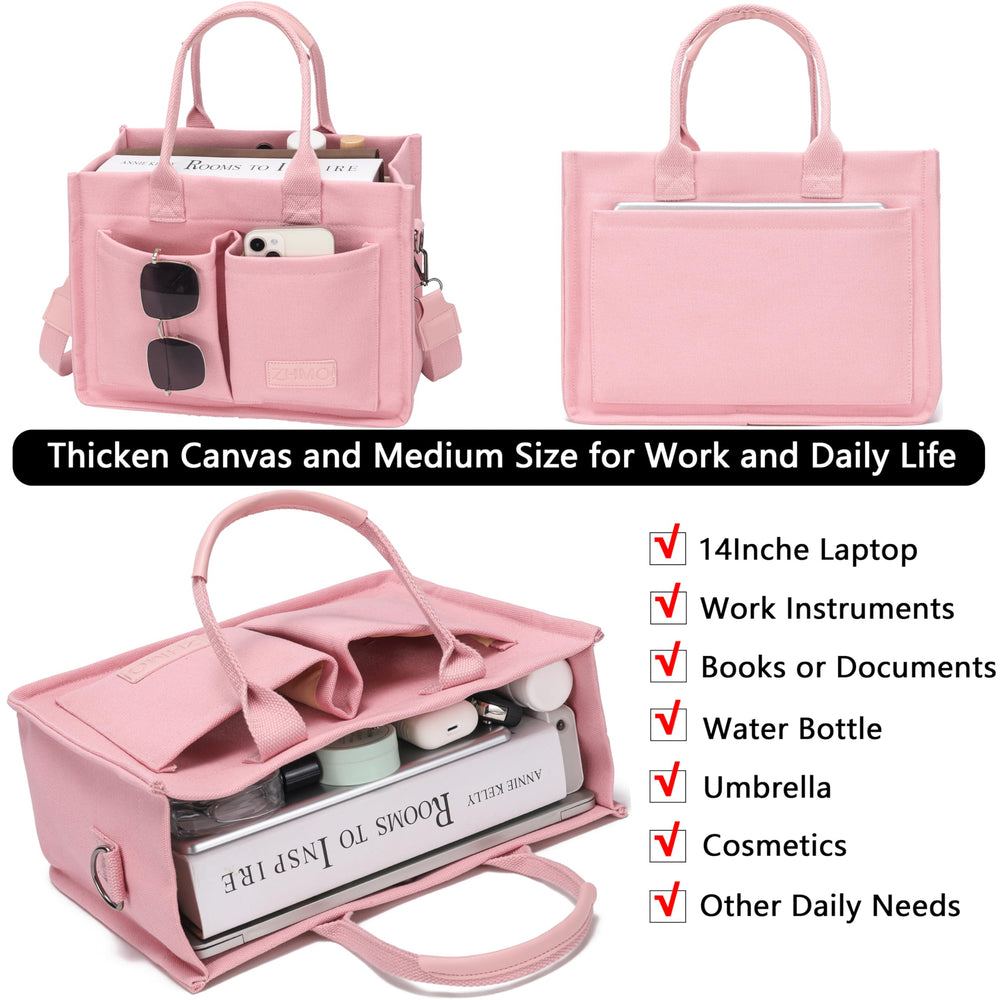 ZHMO tote large main compartment stores books cosmetics and daily essentials