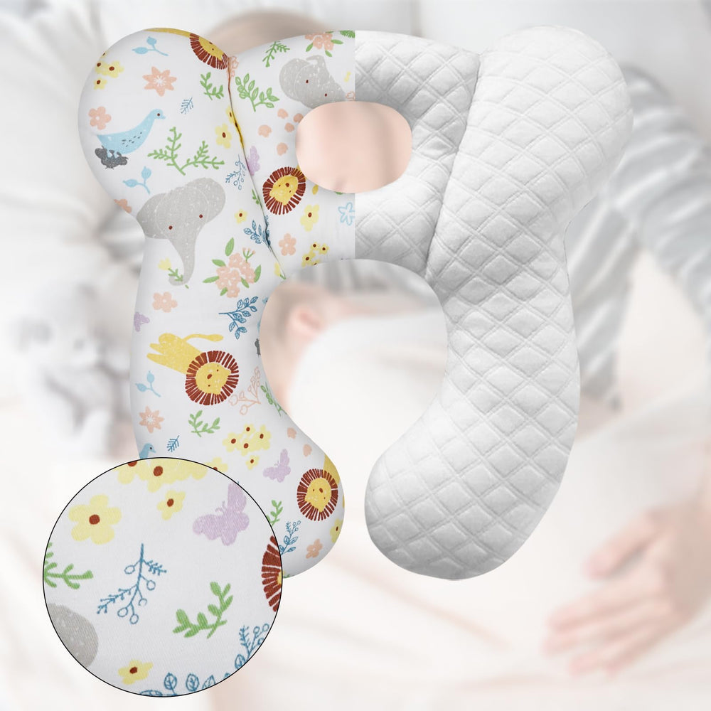 ZHOMA travel pillow in a stroller offering neck support for naps