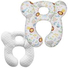 ZHOMA baby travel pillow Lion White with a soft U-shape for travel comfort
