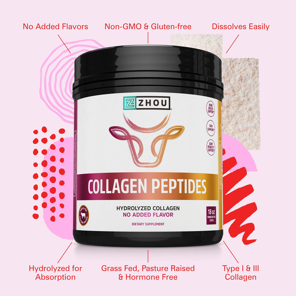 Zhou Collagen Peptides folded into baking mix for added protein.