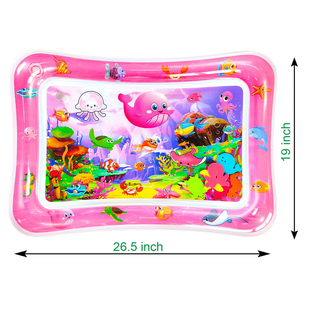 ZHUYNXIR floating toys on the mat offer interactive play for babies.