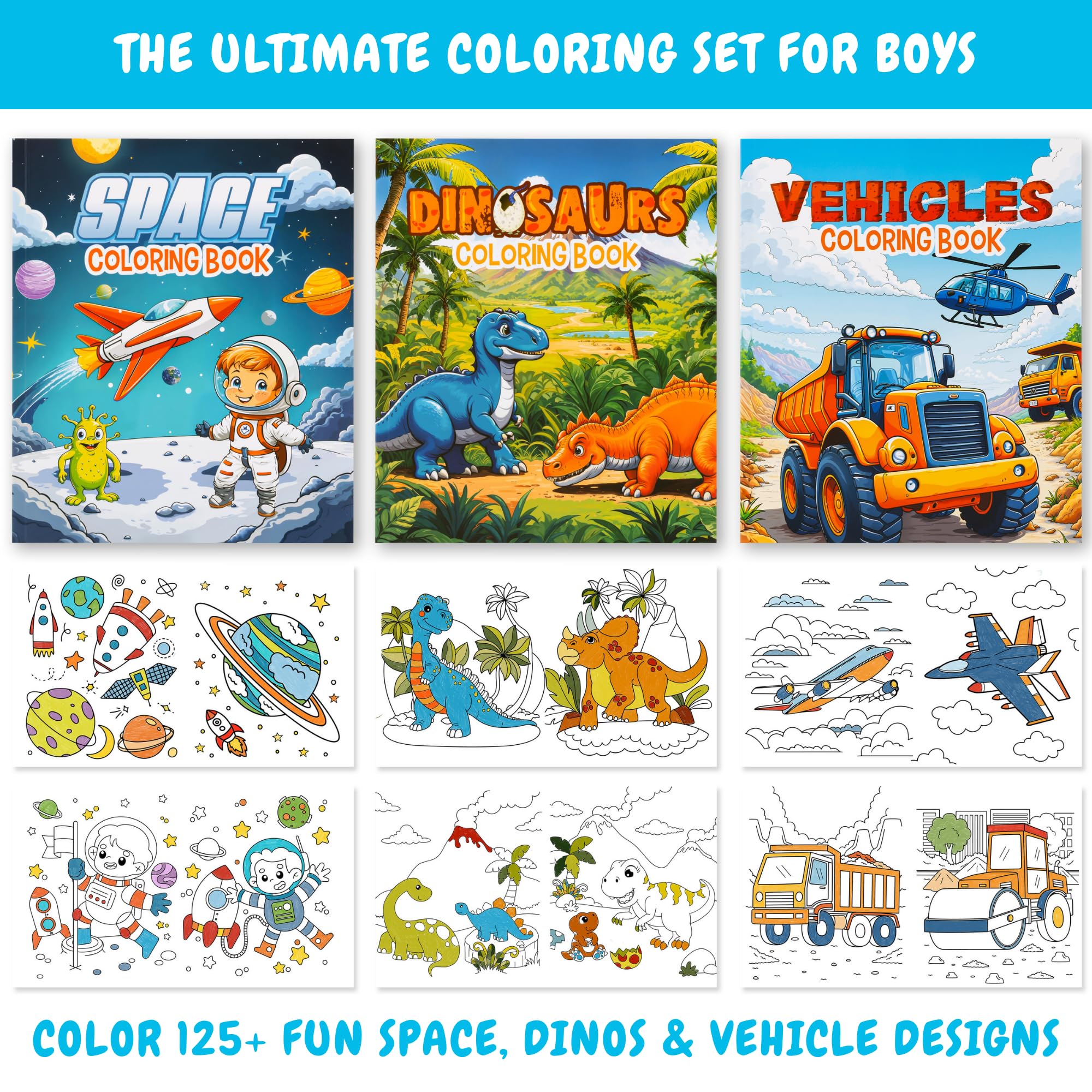 ZICOTO coloring-book-set-cover showing the 3-in-1 adventure