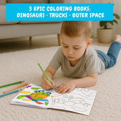 ZICOTO dinosaur-scene coloring page with detailed designs