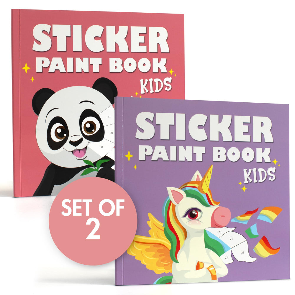 ZICOTO Fun Paint with Sticker Books showcase cover art with sparkling stickers for creative play.