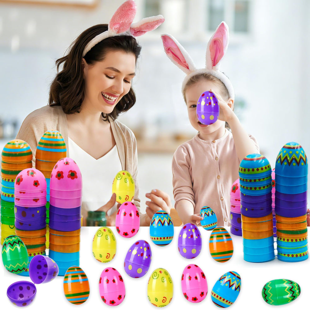 ZICZLI durable plastic Easter eggs for repeated use and kid-safe play.