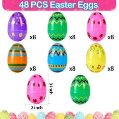 ZICZLI Easter eggs with easy open-close design for quick filling.