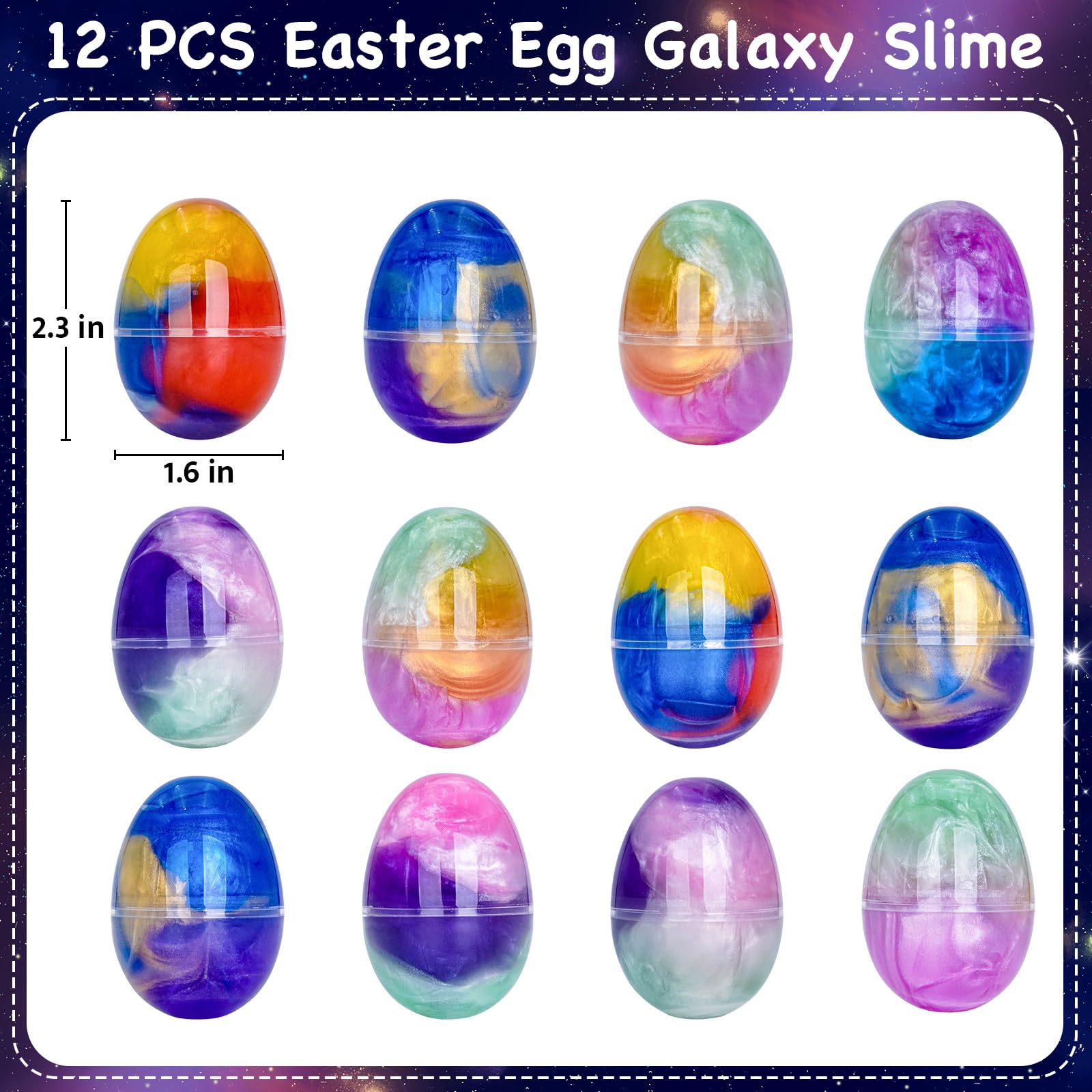 ZICZLI Easter slime egg open shell showing easy access to slime