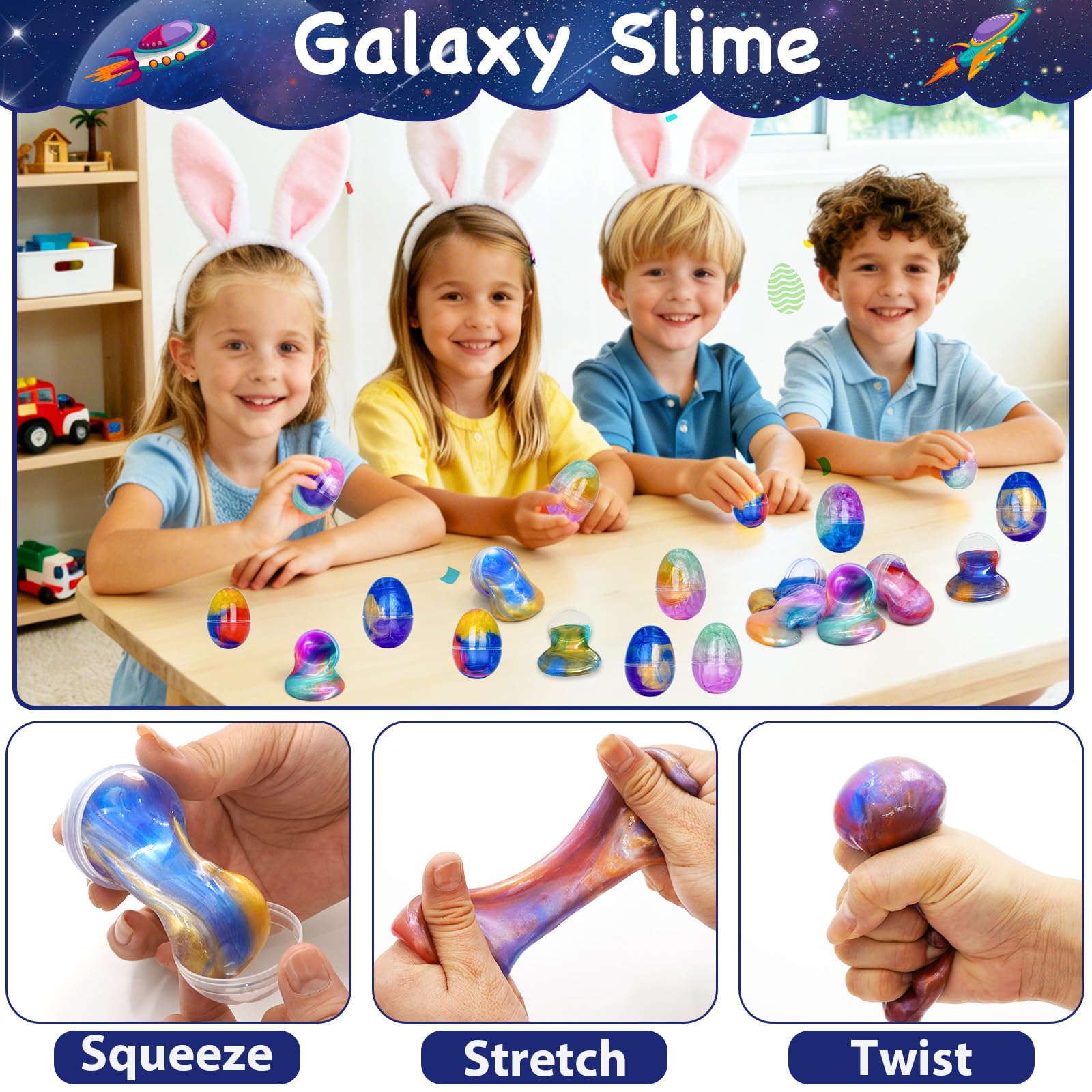 ZICZLI Galaxy Slime texture closeup with vivid colors