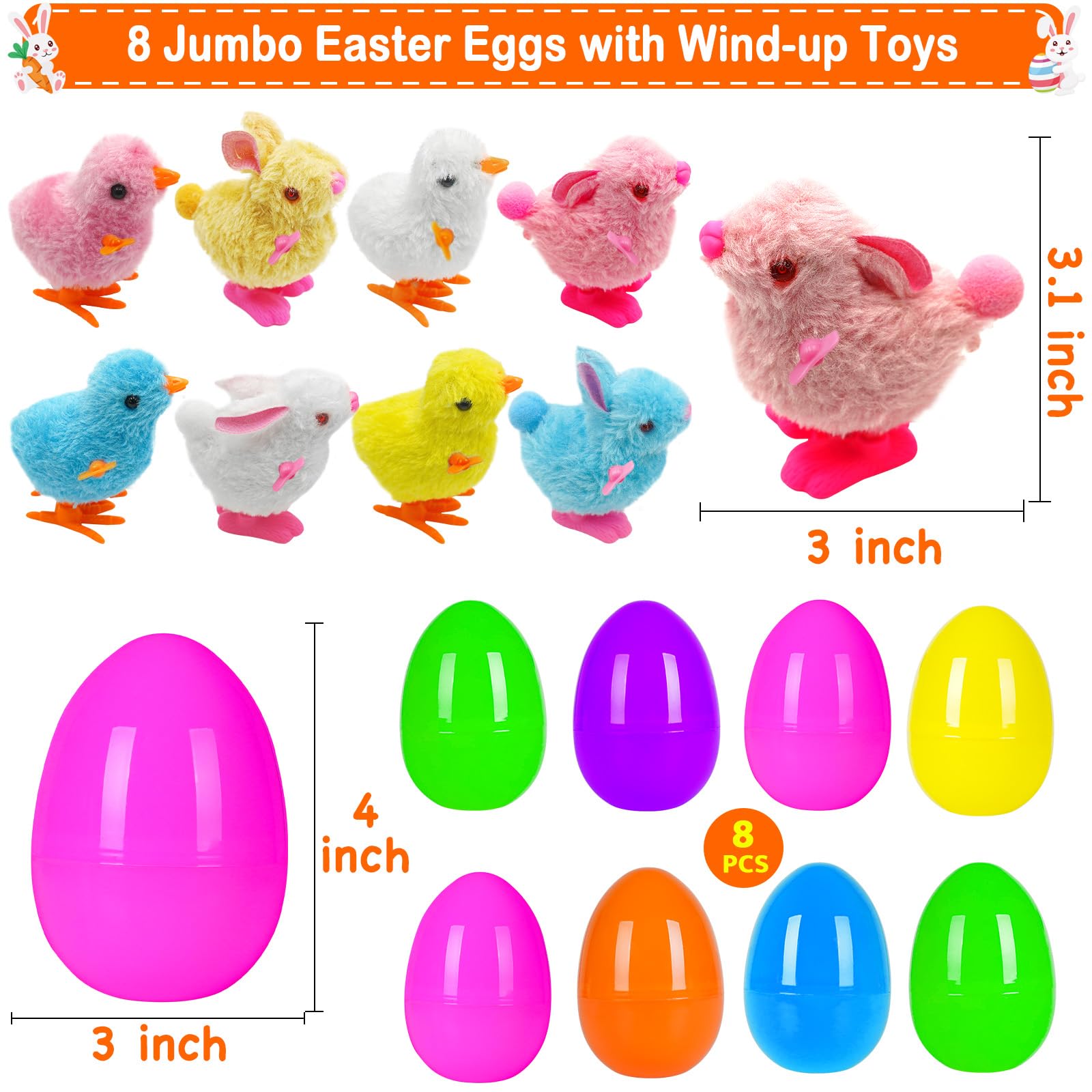 ZICZLI wind-up bunnies in action for lively indoor entertainment