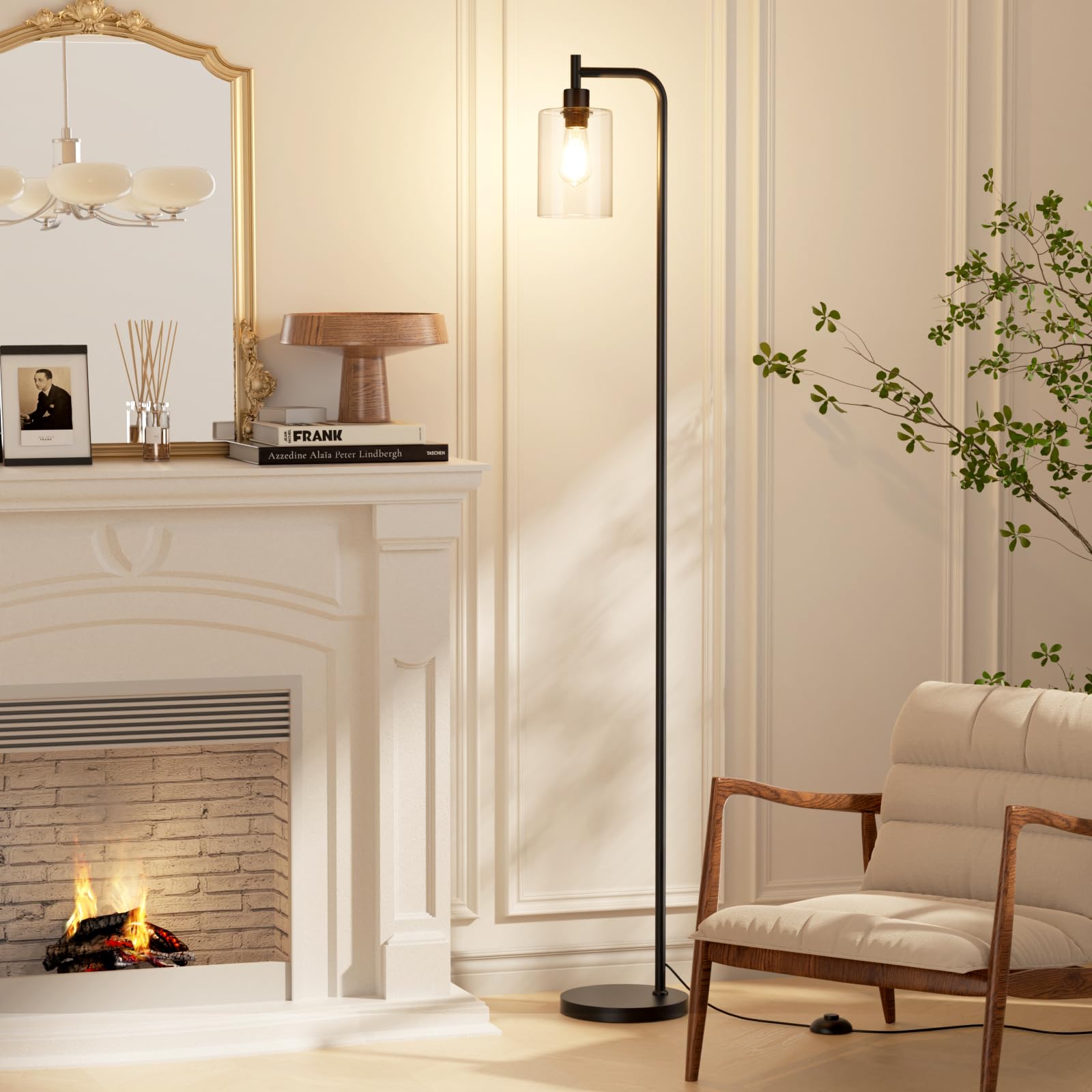 Ziisee floor lamp with replaceable LED bulb for customizable warmth