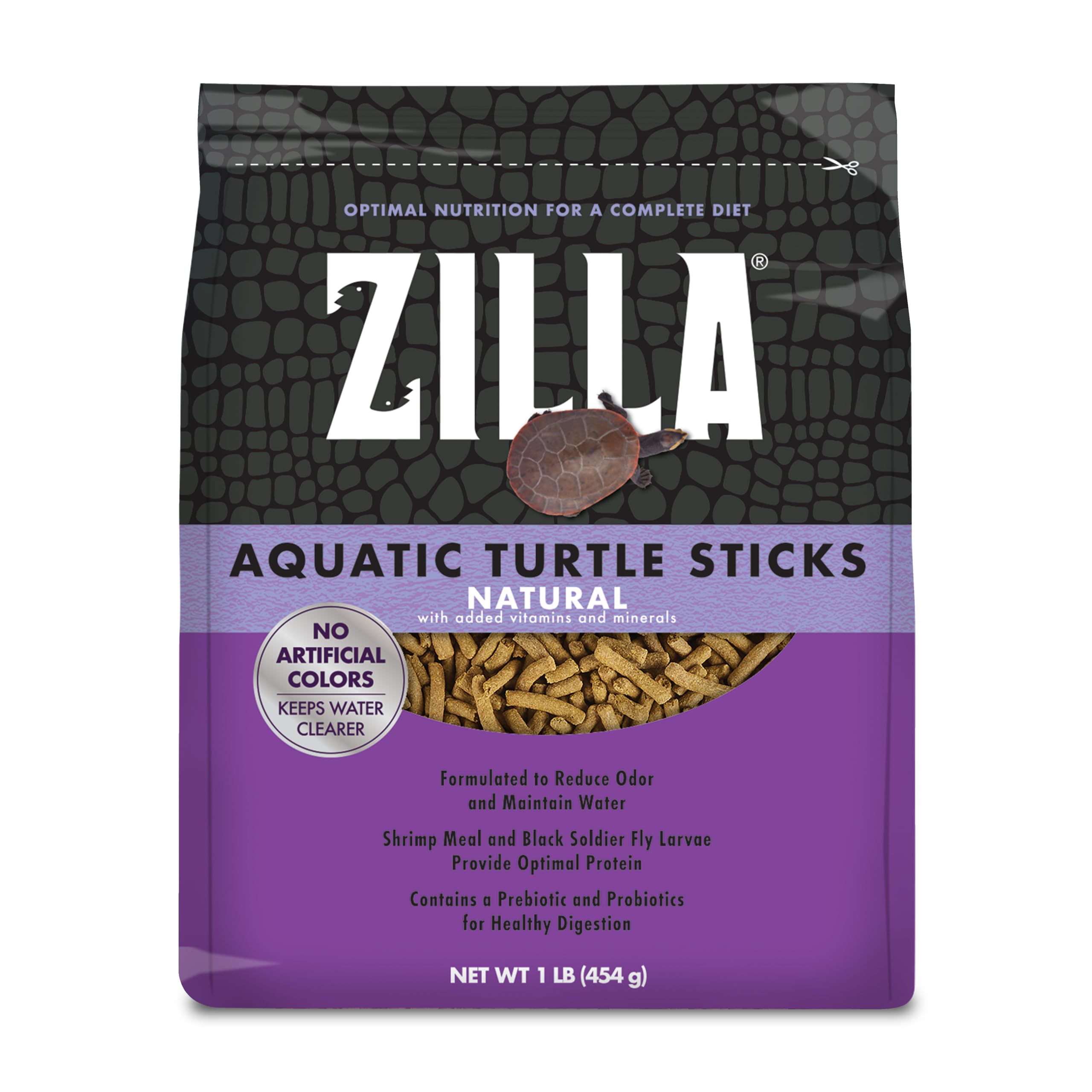Zilla Turtle Sticks floating pellets entice feeding in turtle tank