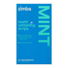 Zimba mint whitening strips pack for convenient at-home whitening after daily coffee