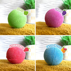 Zimpli Kids Baff Bombz strawberry scent offering refreshing bath experience.