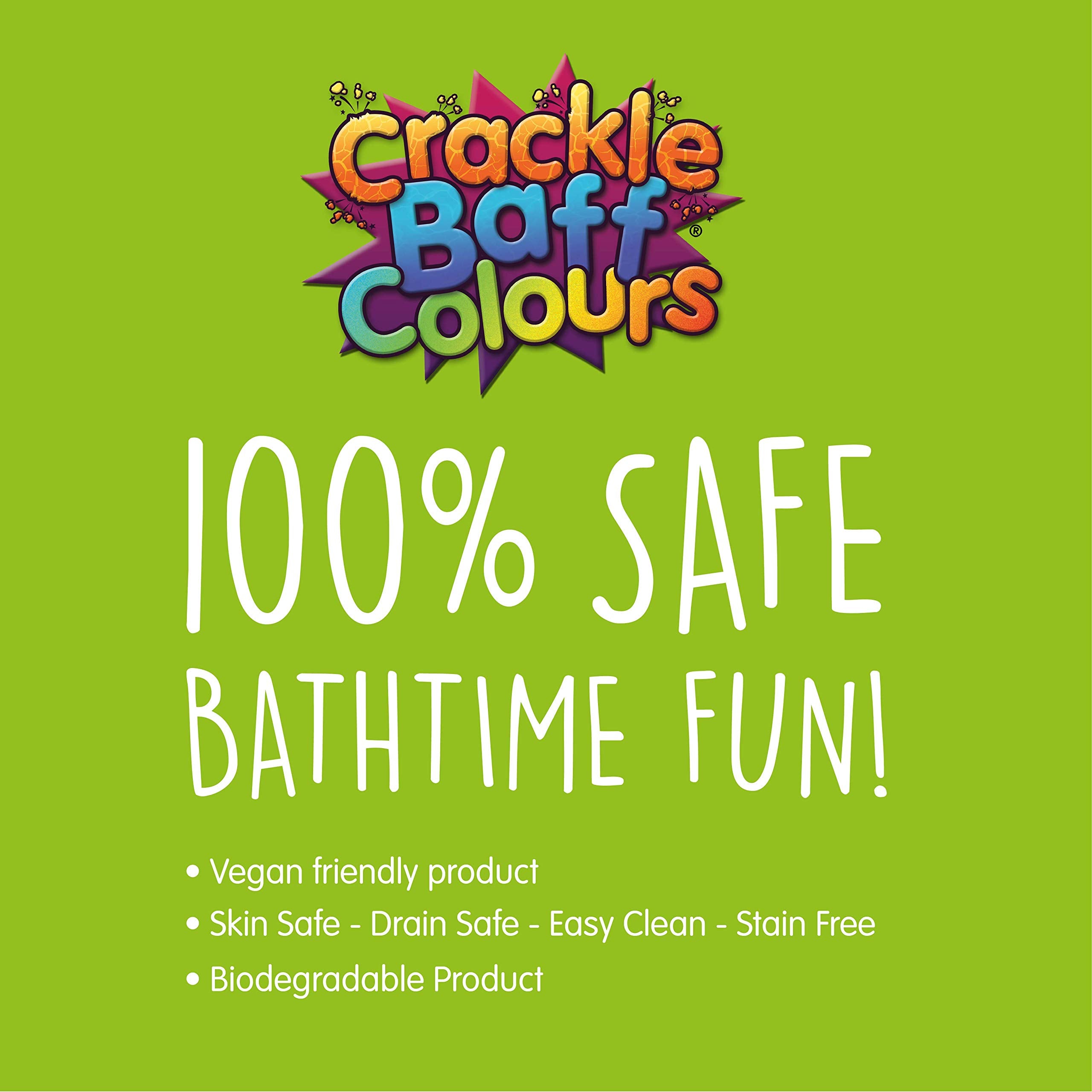 Zimpli Kids Crackle Baff Colours eco-friendly packaging and skin-safe formula for relaxed bath time.