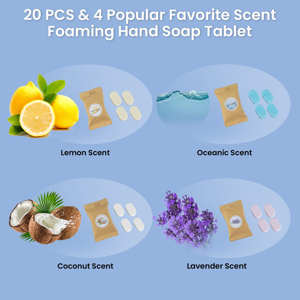 Zimwin lemon scented tablet provides a fresh aroma during handwashing.