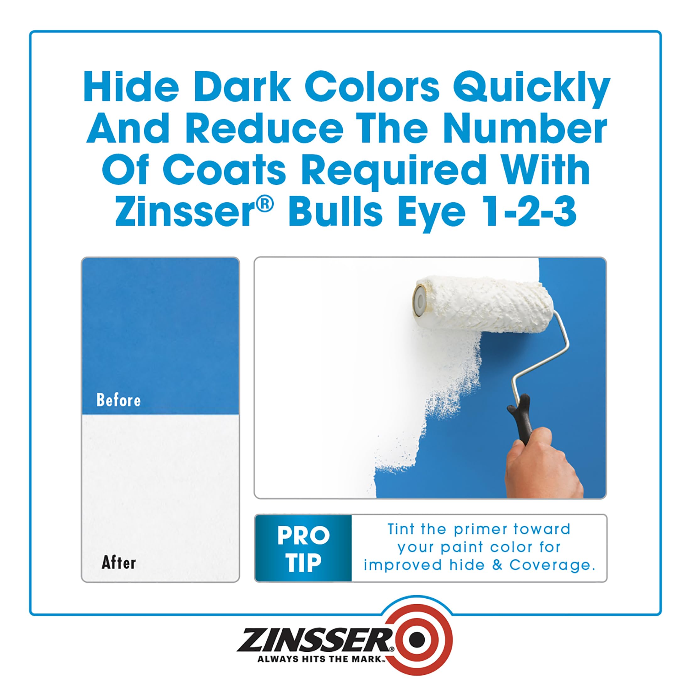 Zinsser Bulls Eye 1-2-3 primer inhibits rust on metal surfaces